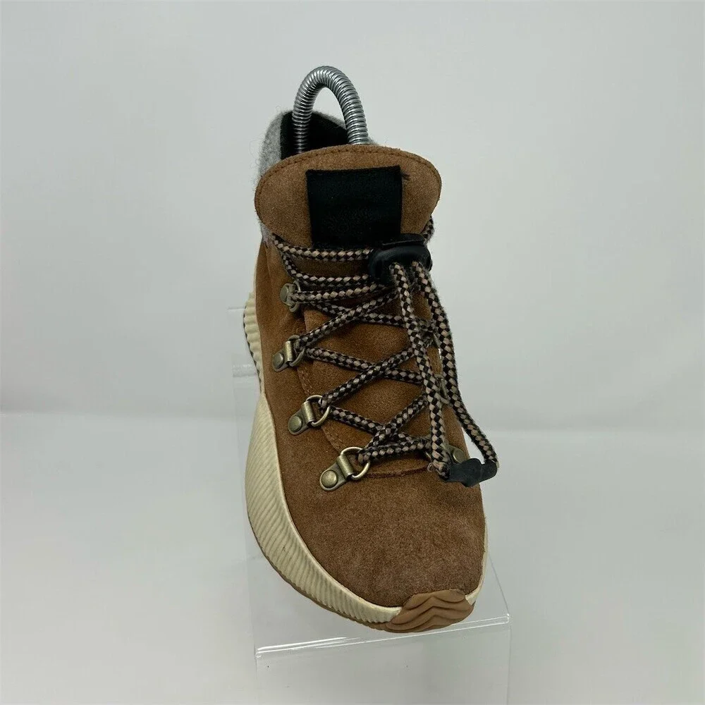 SOREL Out N About III Kids Waterproof Brown Leather Lace Up Ankle Boots Size 3